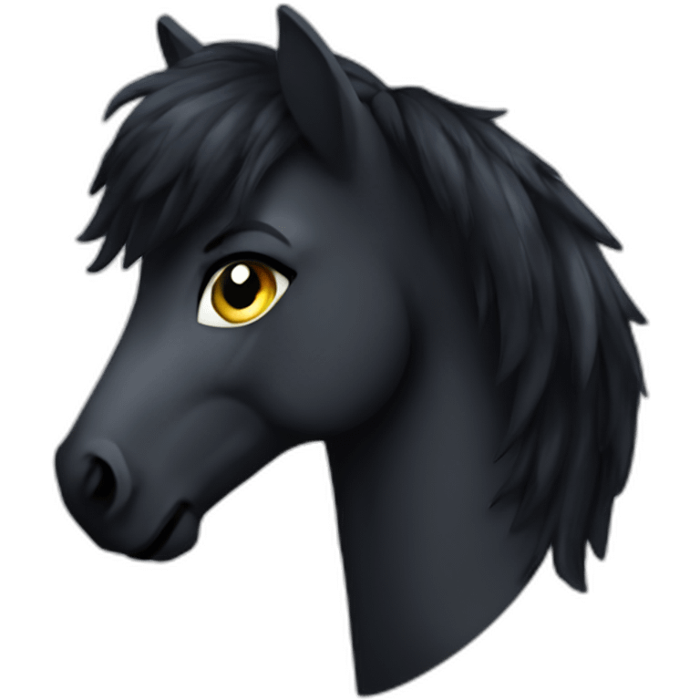 poney noir emoji