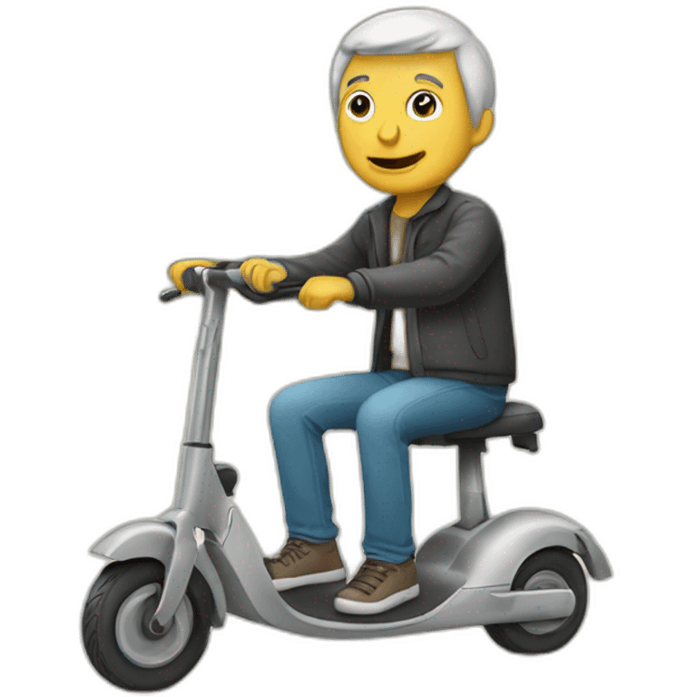 Personne âgée+ trottinette emoji