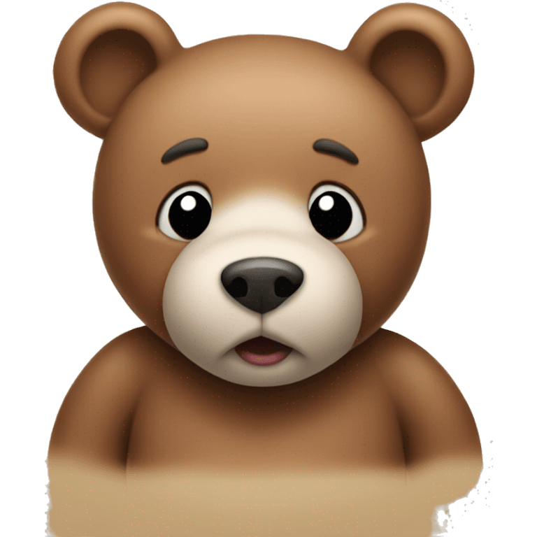 Cute Teddy bear exhaling  emoji