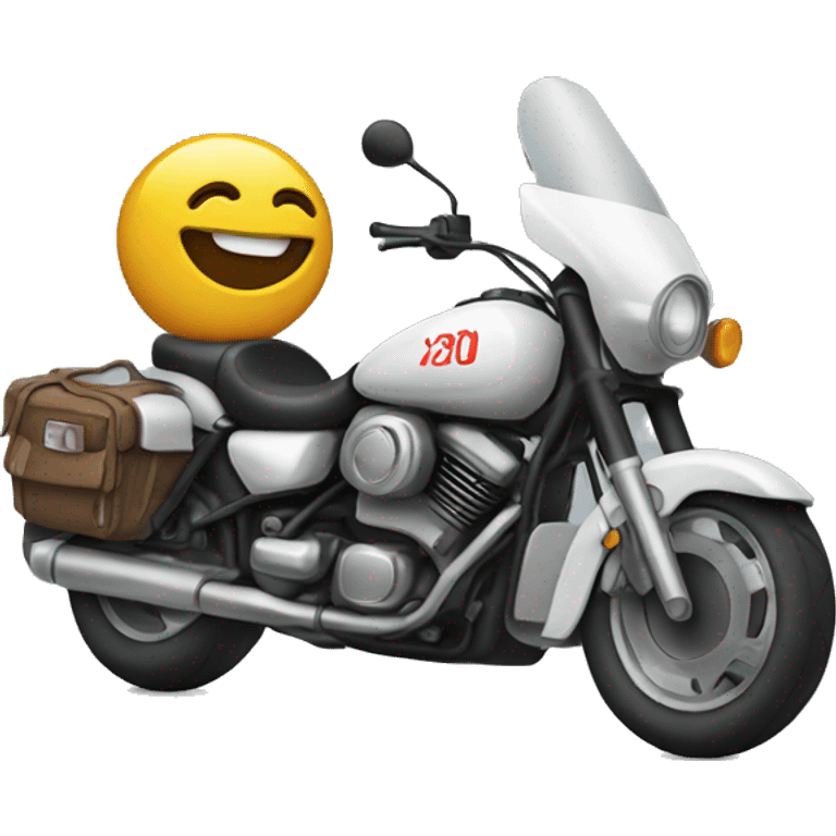 Motorcycle laying down emoji