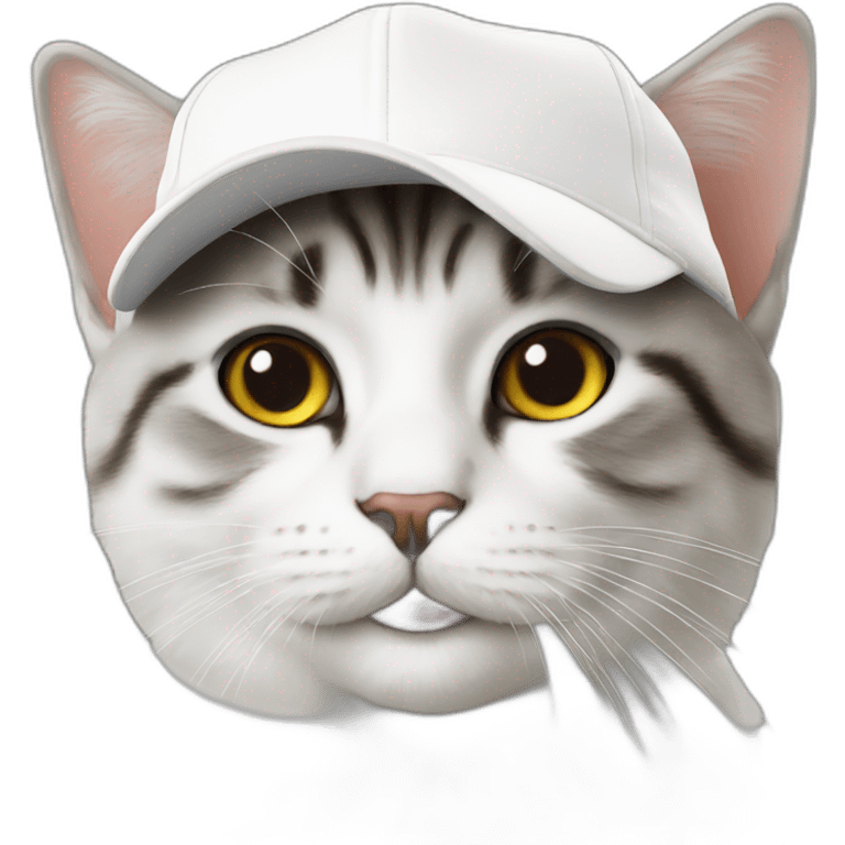 Cat white cap emoji