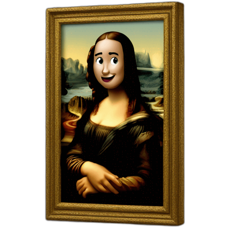 Mona Lisa with iPhone  emoji