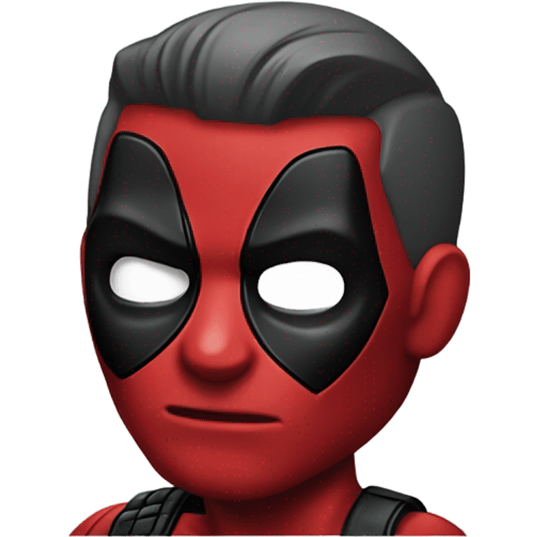 Deadpool making a winking expression emoji