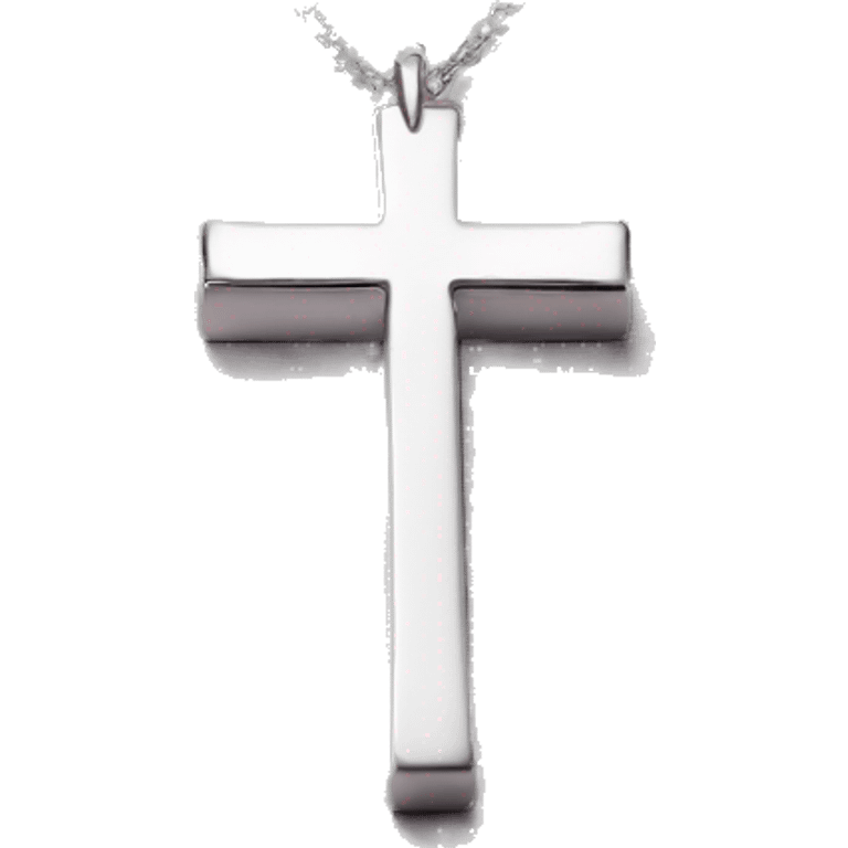 Cross necklace in silver emoji