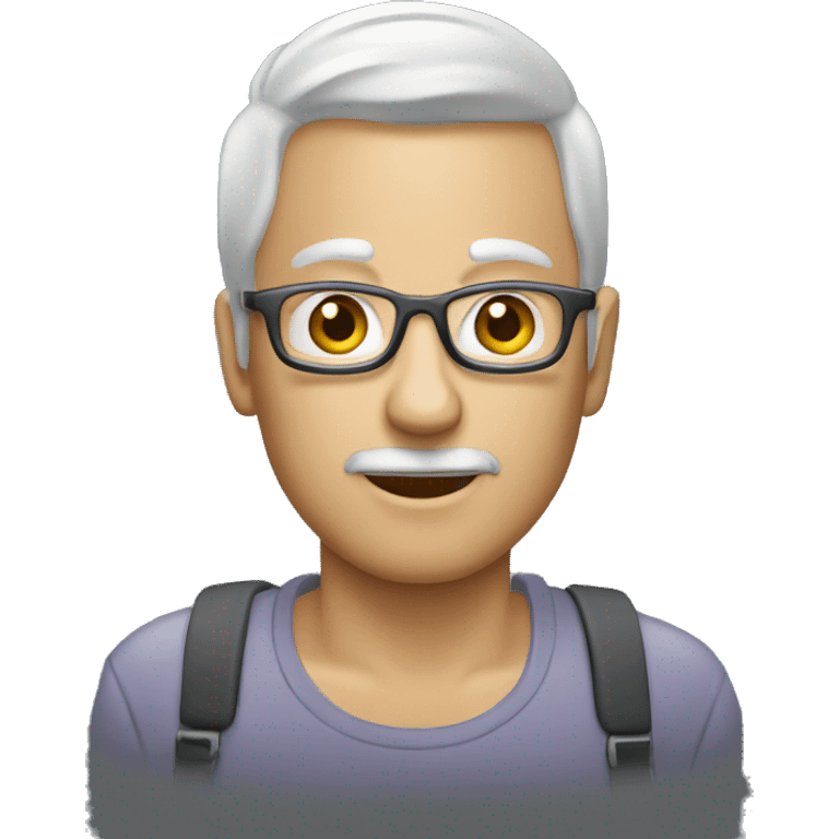 image personne âgée au téléphone emoji