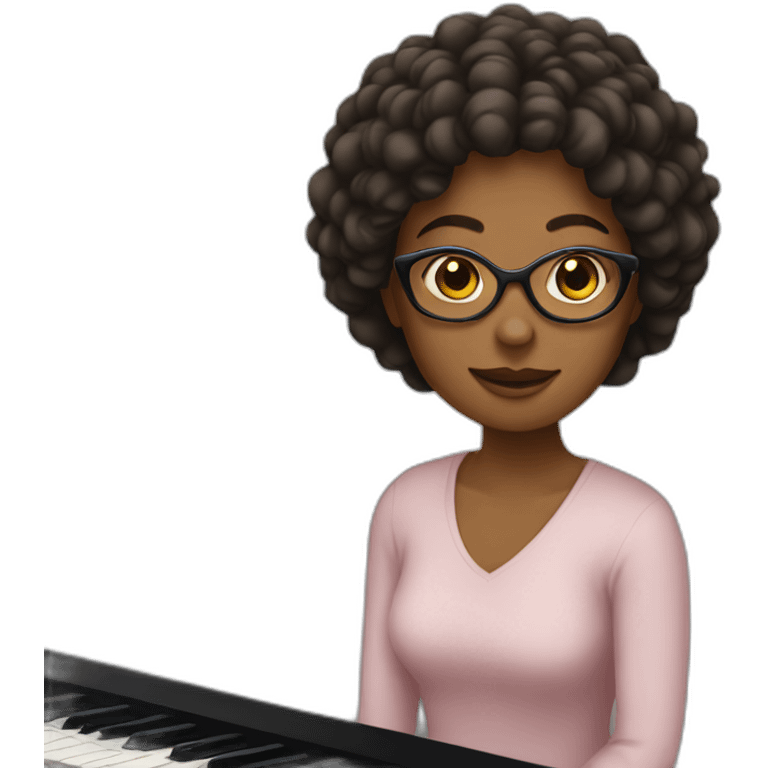 Woman-play-piano emoji