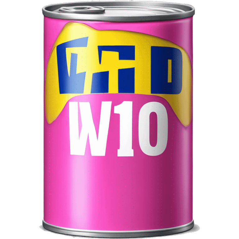 Realistic metallic pink oil can of WD40 isolated.  emoji