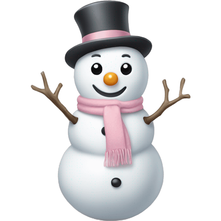 cute light pink snowman emoji