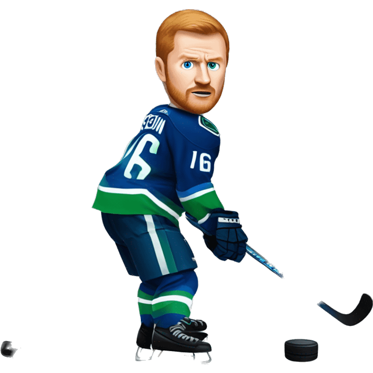 Daniel Sedin shooting a puck emoji