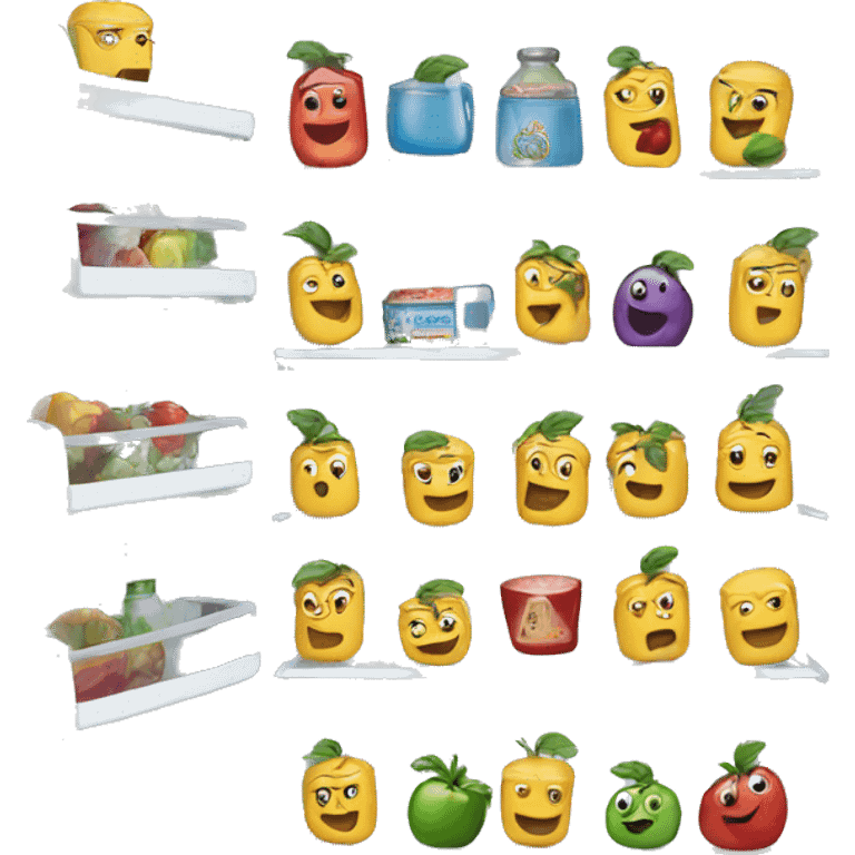 Fridge with alphabet magnets  emoji