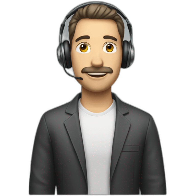 man with headset emoji