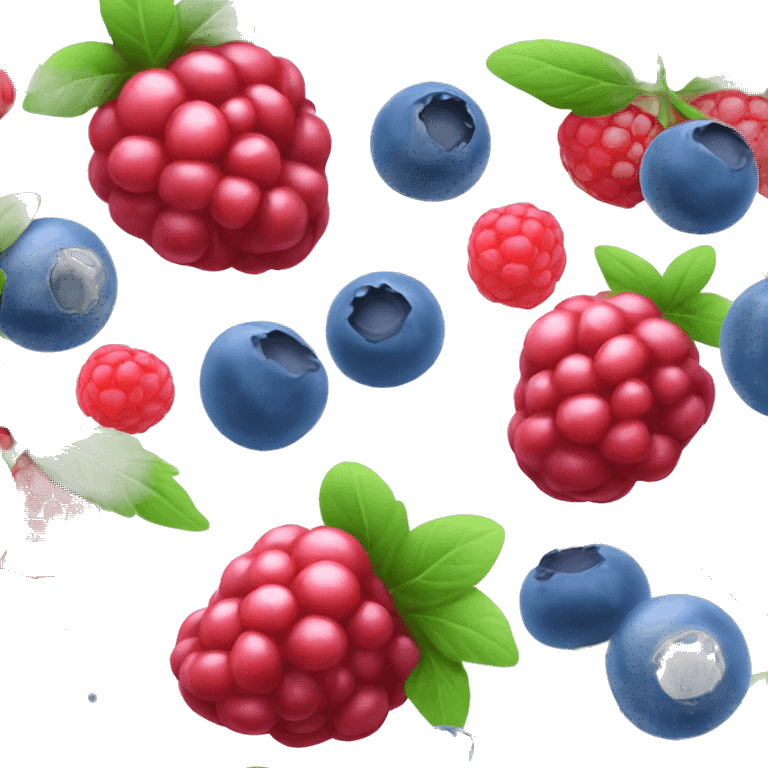 blueberries and raspberries emoji