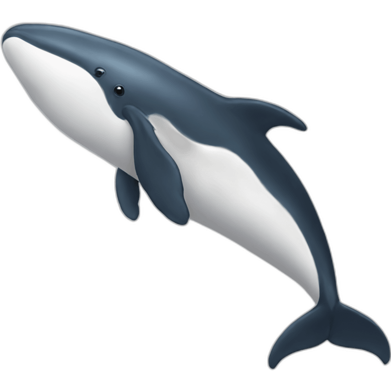 A whale as a staffed animal emoji