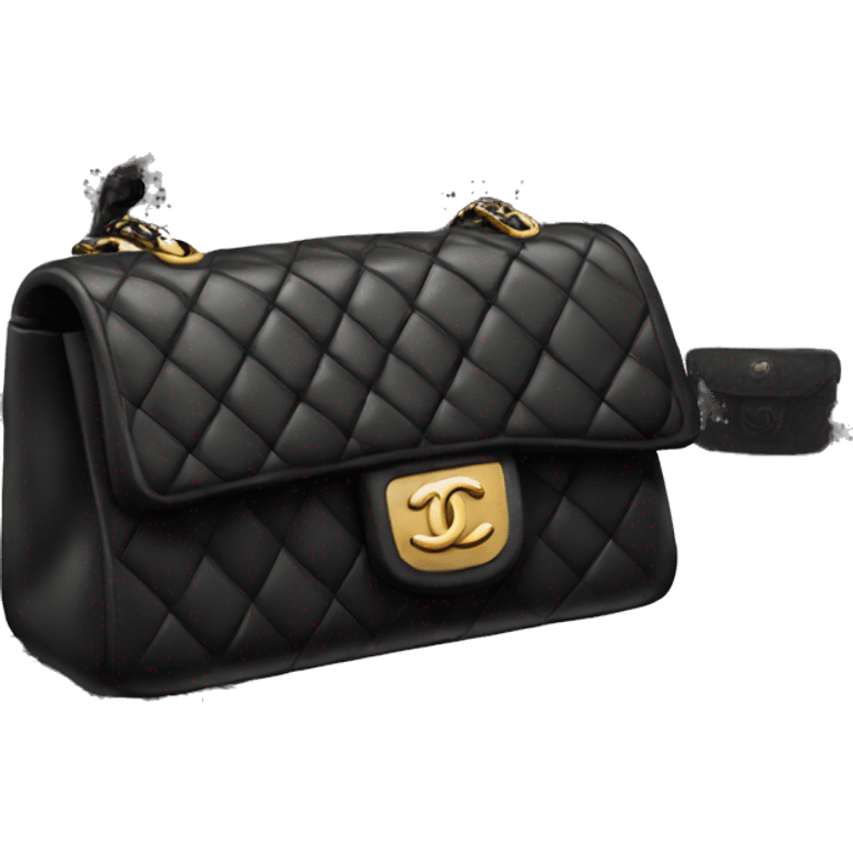 black chanel purse emoji