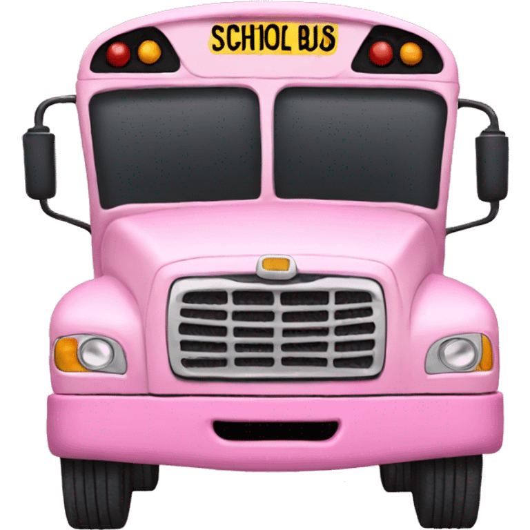 A pink school bus emoji