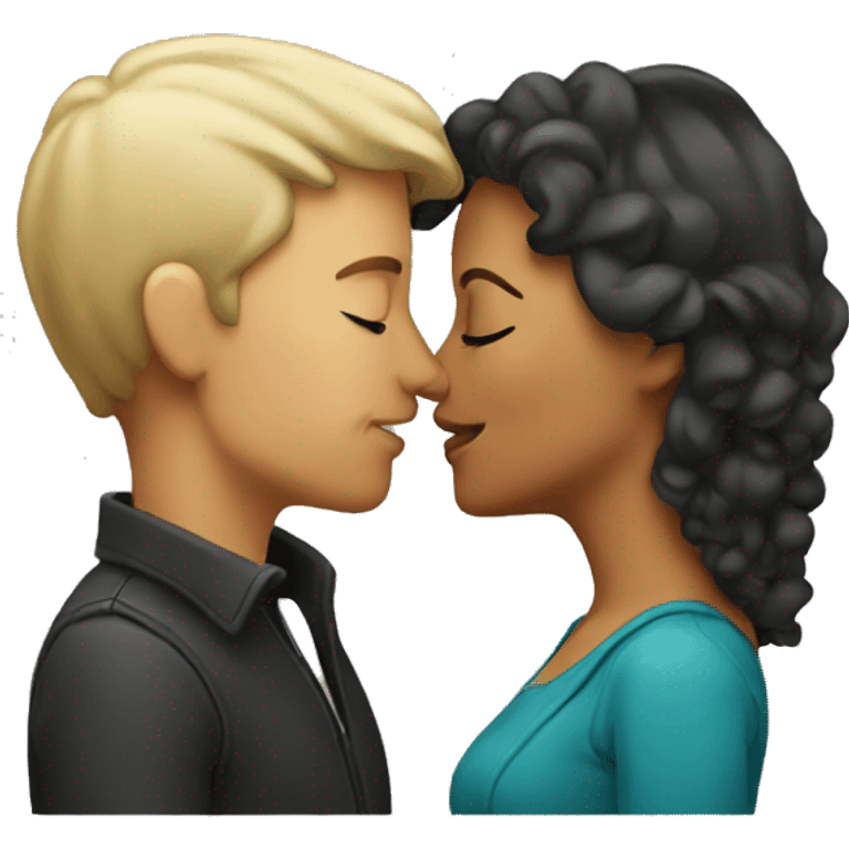 Man and women kiss emoji