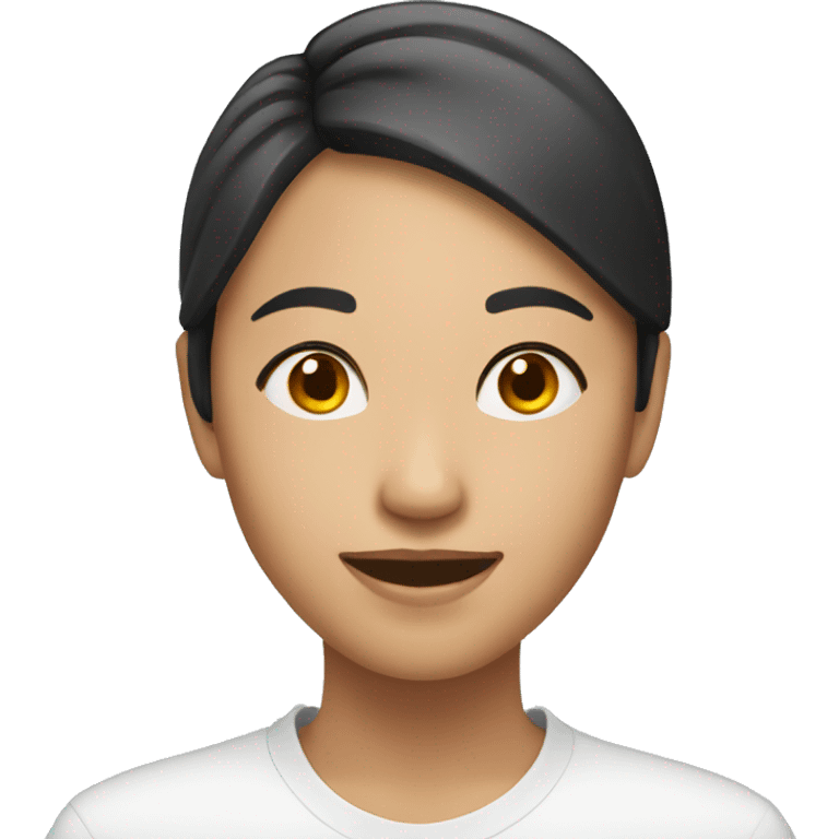 asian young women satisfied emoji