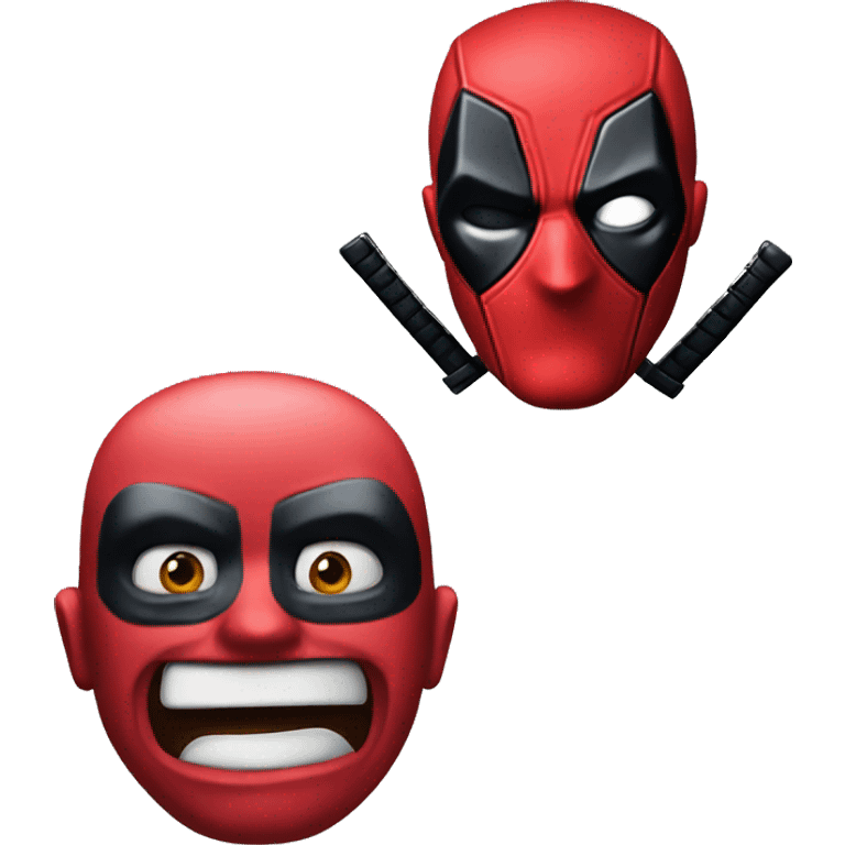 deadpool face on emoji