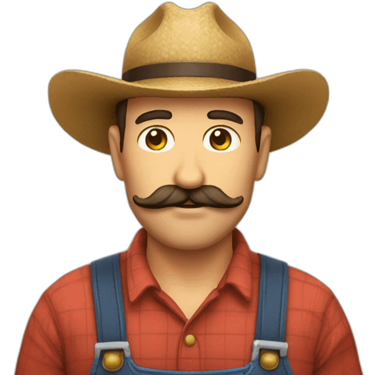 Farmer mustache emoji