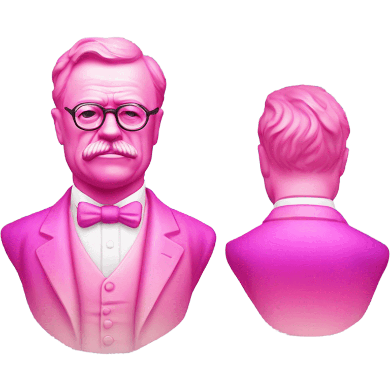 Pink ombre Theodore Roosevelt statue  emoji