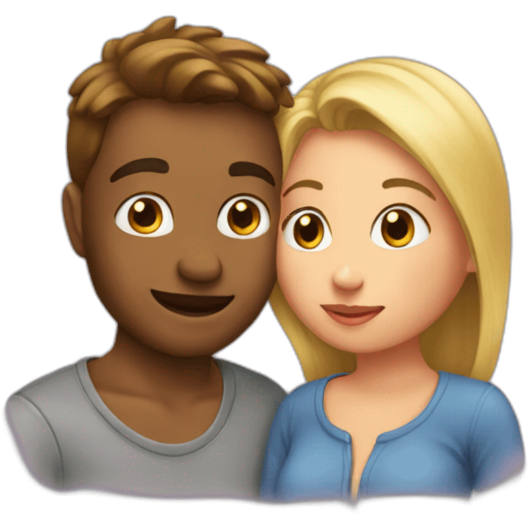 Couple kissing emoji