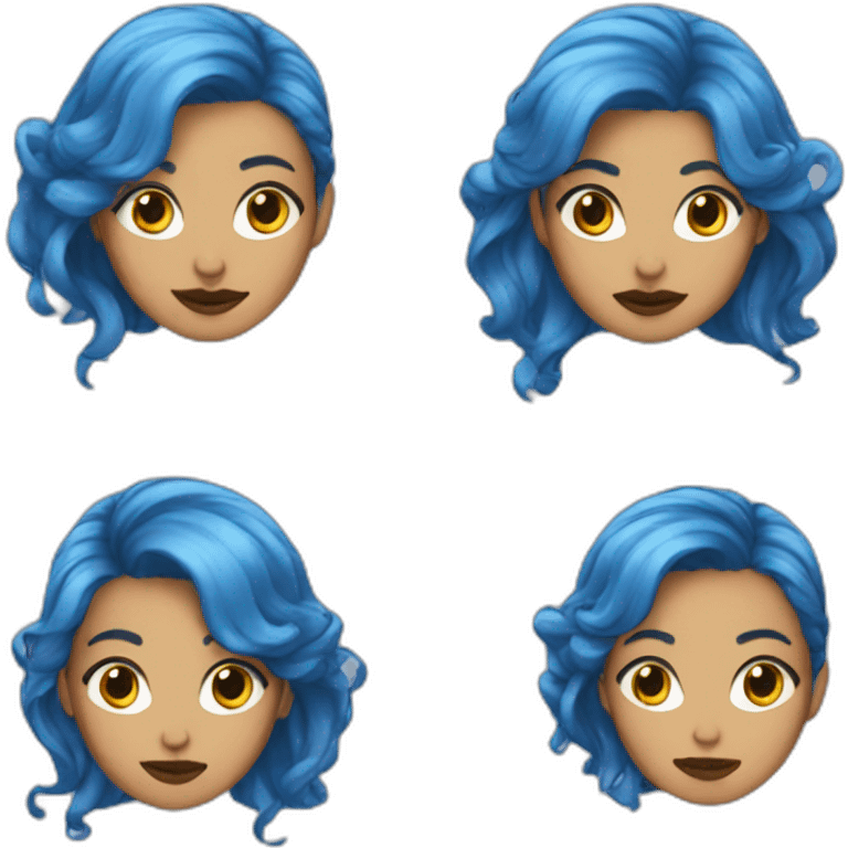 feminist blue hair emoji