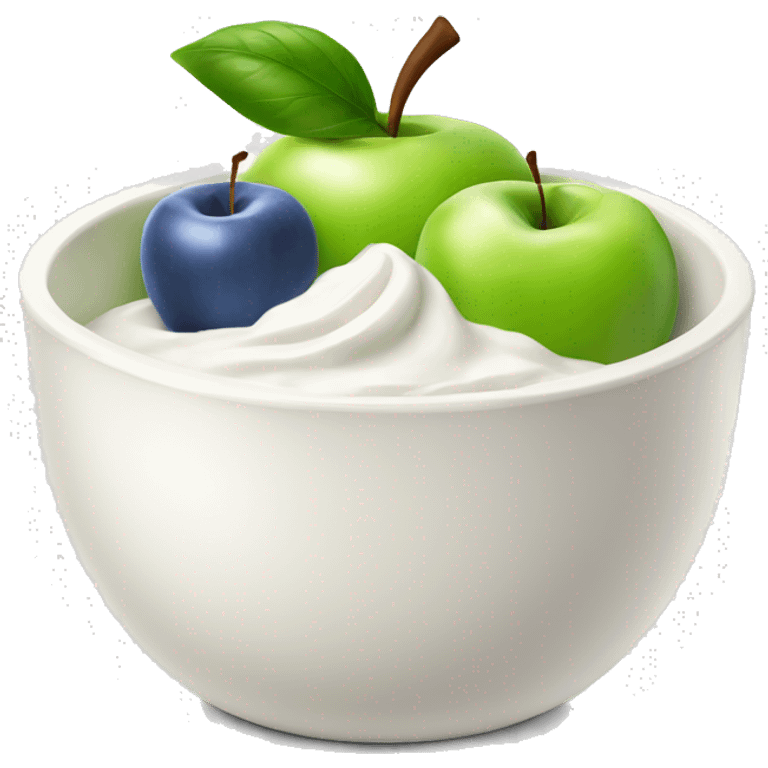 Joghurt bowl with apple  emoji