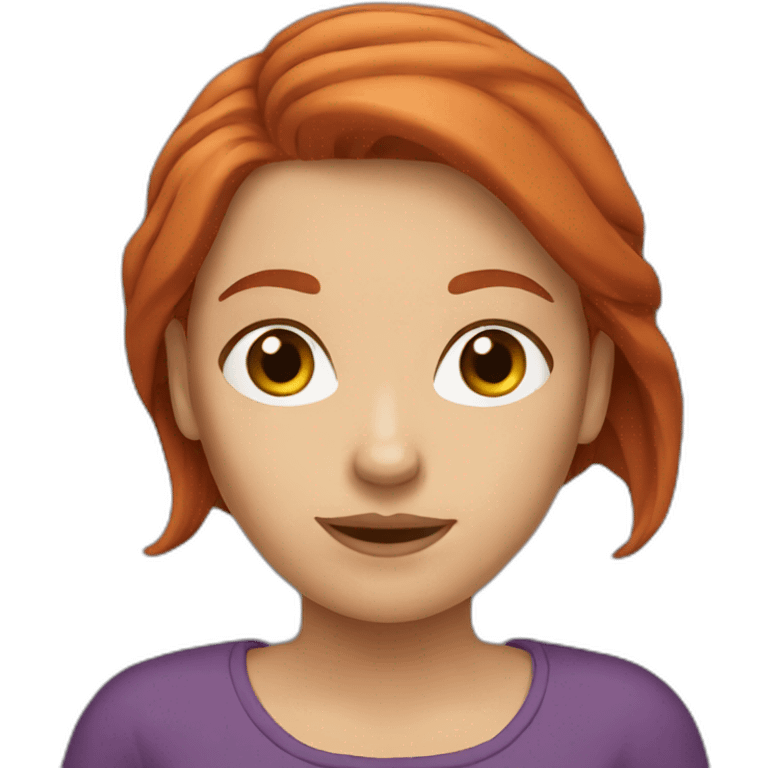 redhead caucasian woman emoji