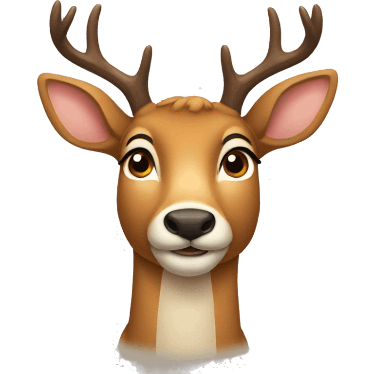 Deer smirk emoji