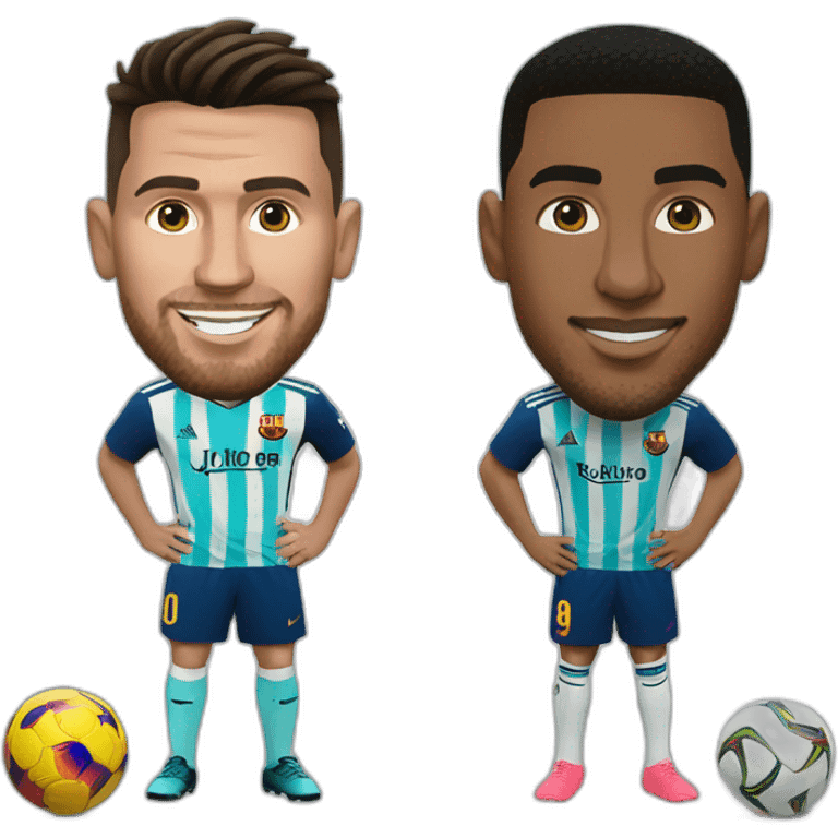 ronaldo embrasse messi emoji