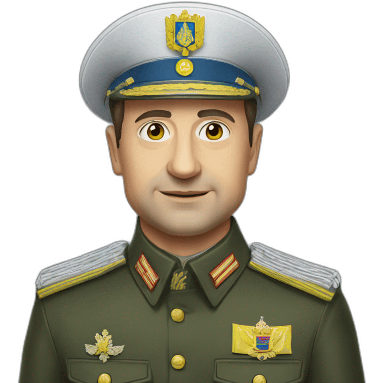 President of Ukraine Zelensky in military clothes emoji