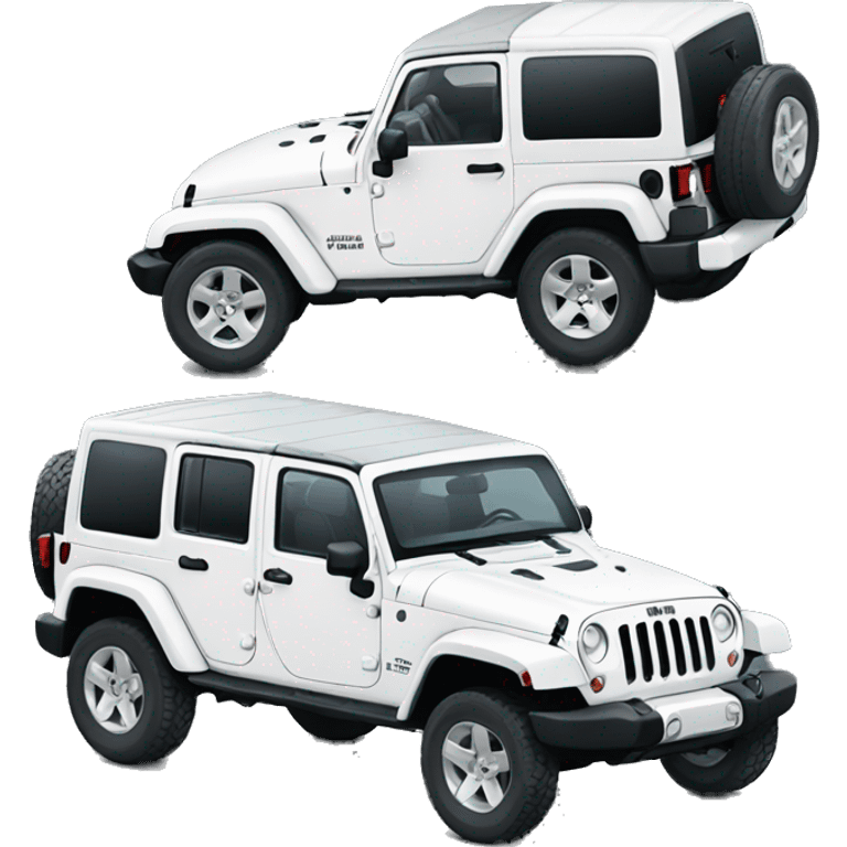 White Jeep wrangler emoji