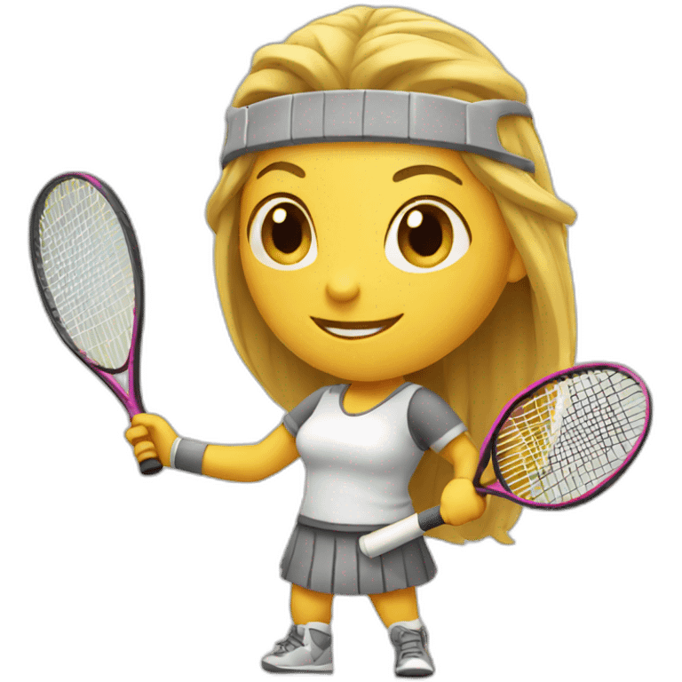 Female viking playing tennis emoji