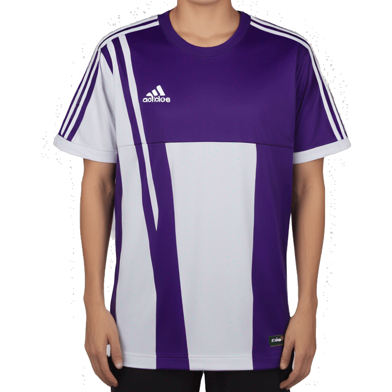 camiseta adidas negro con morado emoji