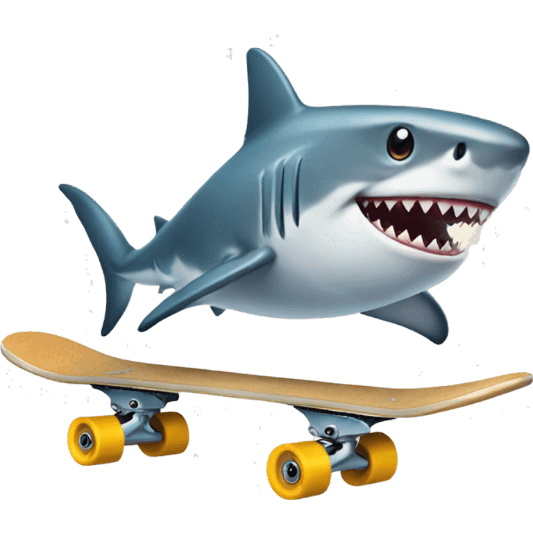 Shark on skate emoji