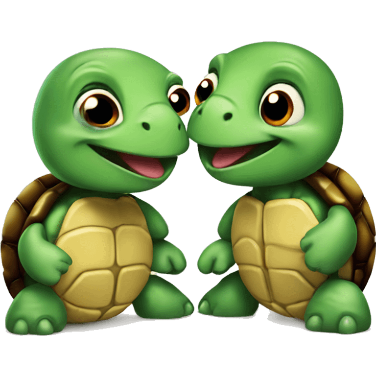 Turtles gossiping  emoji