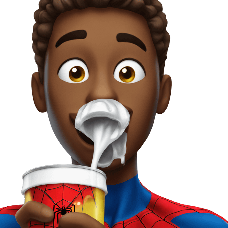 spiderman drinking  emoji