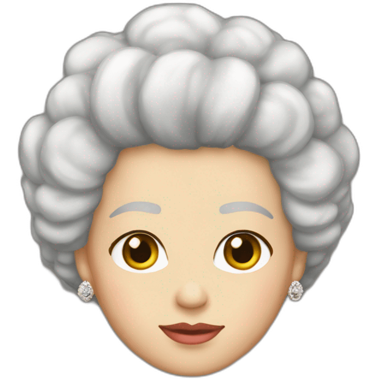 Queen Elizabeth II Afro hair emoji