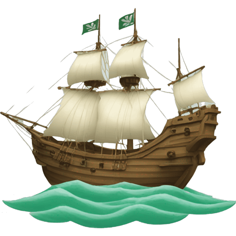 mayflower ship, clear background emoji