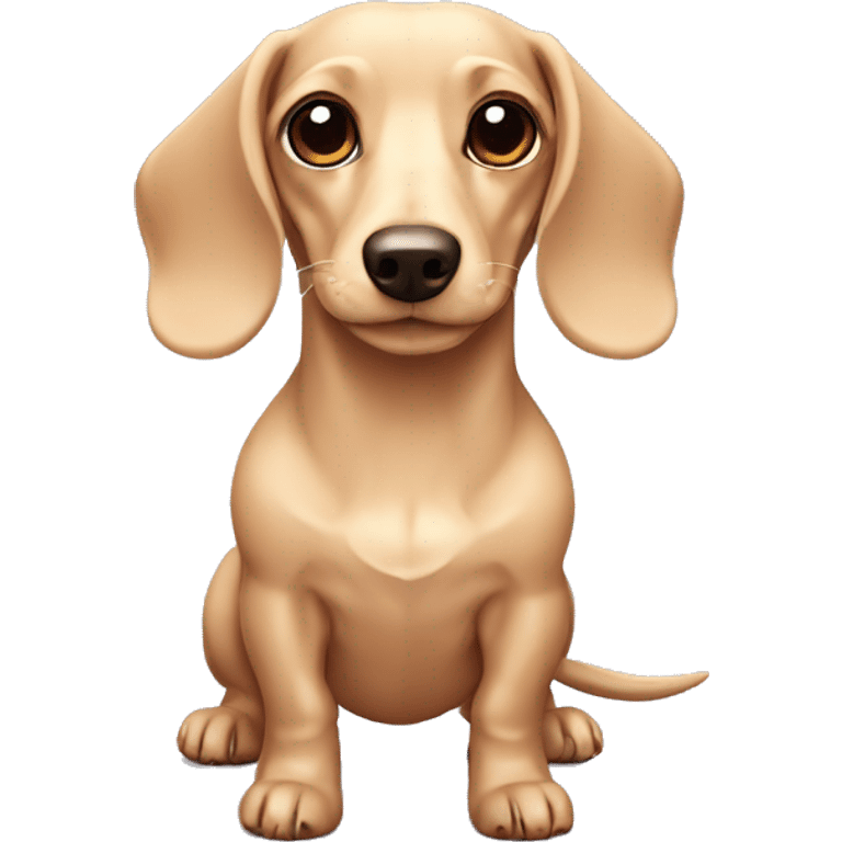 cream dachshund with brown eyes emoji