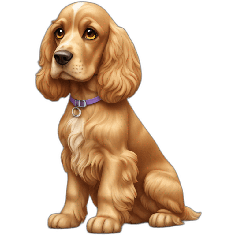 Dog-english-cocker-spaniel-full-body-golden emoji