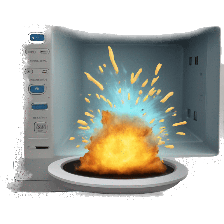 Microwave exploding emoji