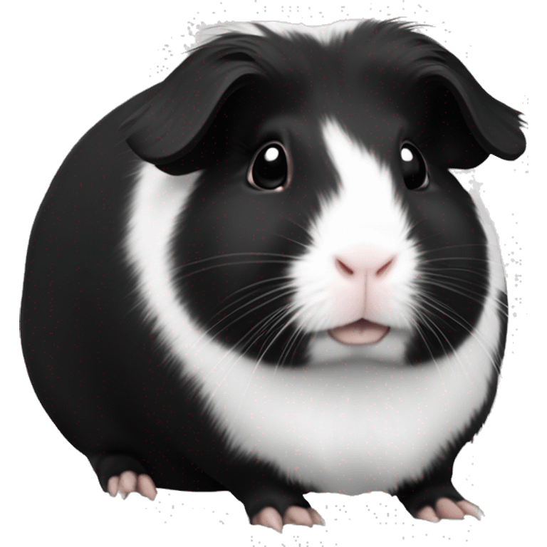 Sheba guinea pig black and white emoji