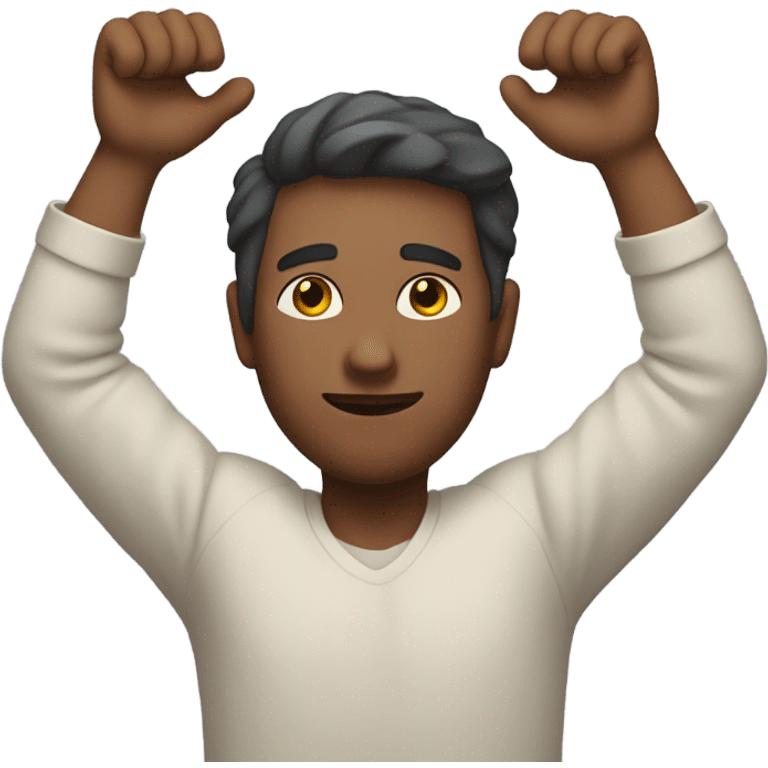 Man with his head in one elbow with the other arm outstretched  emoji