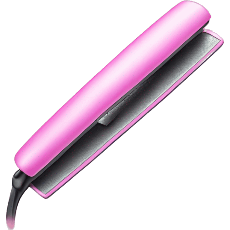 Pink straightening iron emoji