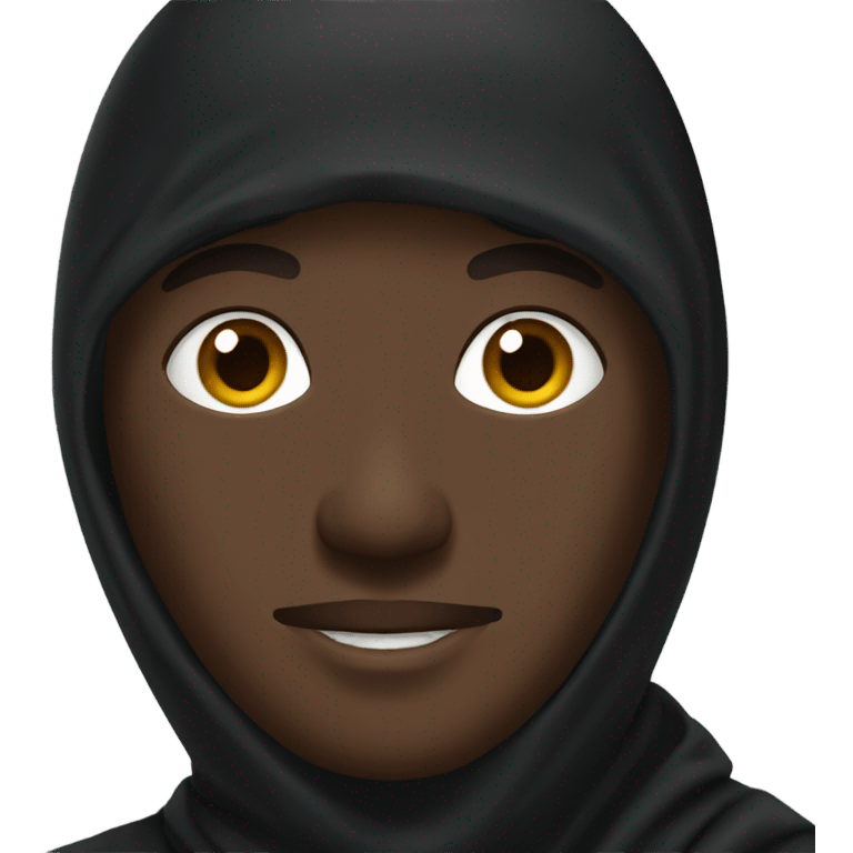 Black man wearing burka emoji