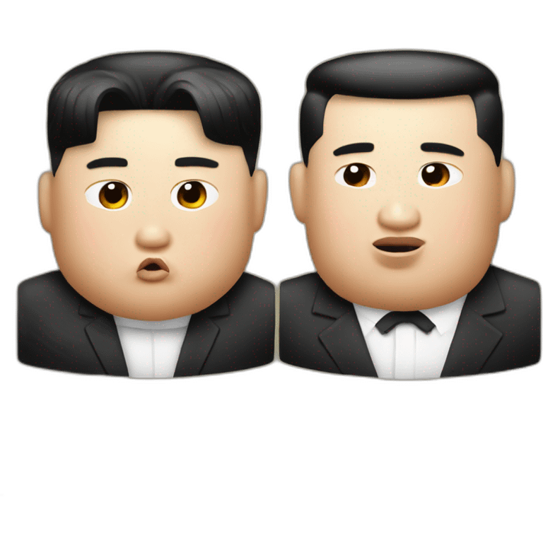 Kim jong un and trump drink vodka emoji