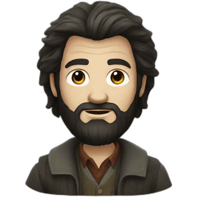 short haired Hagrid from the alan wake universe emoji