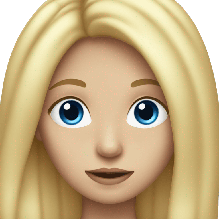 girl with long blonde hair and blue eyes emoji