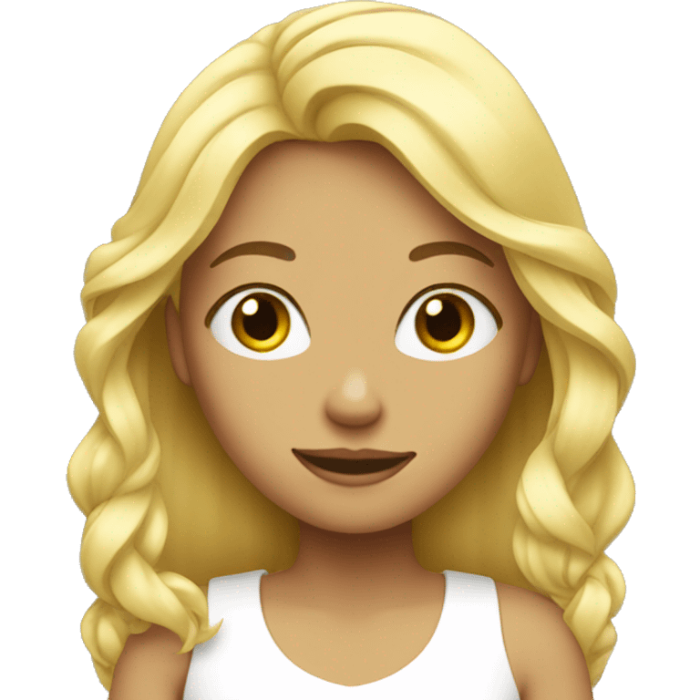 Blond girl with vine  emoji